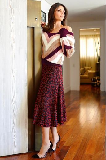 Caroline-Celico---Saia-Tricot-Midi-Onca-Vermelha