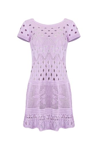 vestido de croche com flores