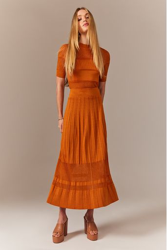 Saia-Tricot-Midi-Laura-Orange-Ocre-Principal