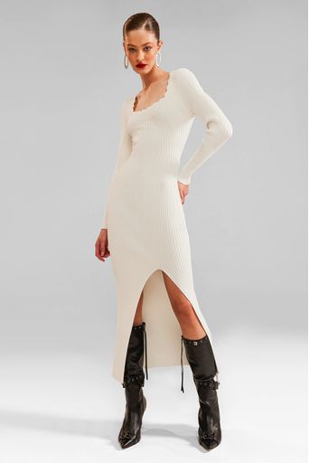 Vestido-Tricot-Midi-Elen-Off-White-Principal