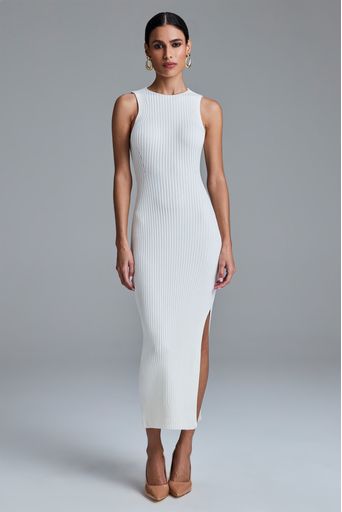 Vestido-Tricot-Midi-Keila-Off-White-Principal