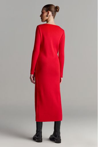 Vestido-Tricot-Midi-Mariana-Vermelho-Costas