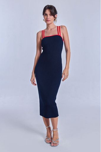 Vestido-Tricot-Flavia-Marinho-e-Vermelho-Magma-Principal