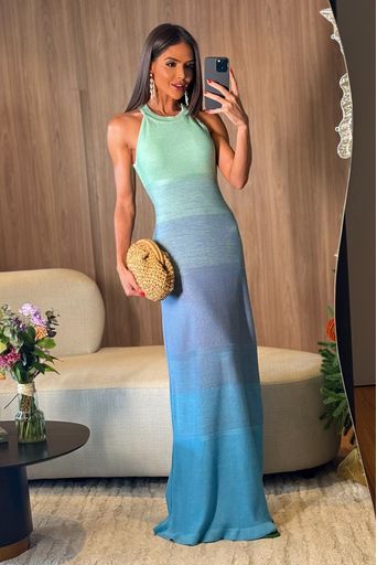 Jaine-Vargas---Vestido-Tricot-Midi-Tina-Azul-Mergulho-e-Verde-Jelly-Principal