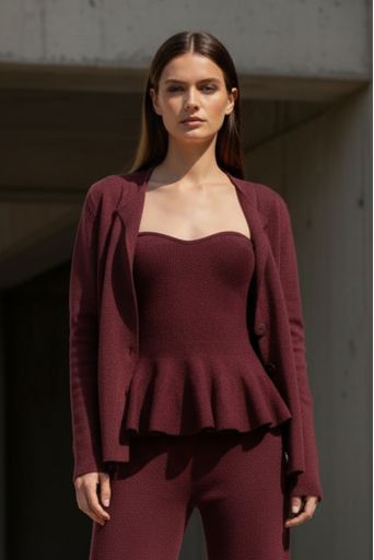 Blazer-Tricot-Serafine-Marsala-Rost