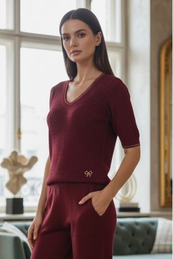 T-Shirt-Tricot-Amor-Infinito-Marsala
